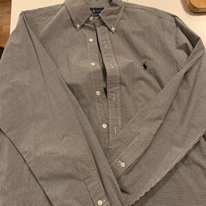 Men's Black and White Checkered Shirt